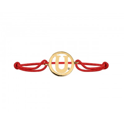 Alphabet U Gold Bracelet